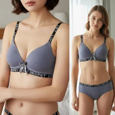 Grey Malai Sports Bra with Bow for Daily Wear