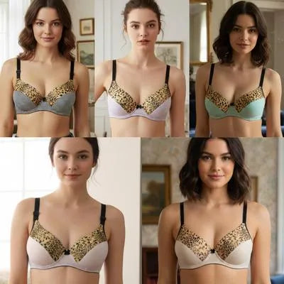 Silk Printed Push Up Bra for Pakistani Women