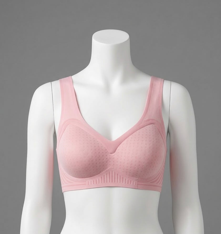 Pink Push Up Bra for Women, Adjustable, Soft Charmeuse, AA Cup, Daily Wear