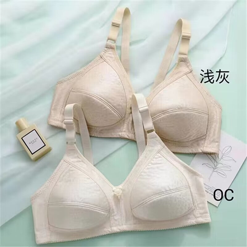 Light Gray Jacquard Bra for Women Plus Size