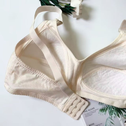 Light Gray Jacquard Bra for Women Plus Size